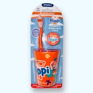 New Blippi Toothbrush Set